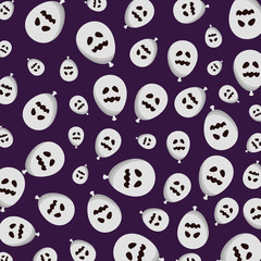 halloween balloon helium with faces pattern