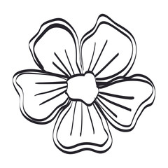 beautiful flower isolated icon