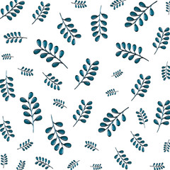 branches with leafs pattern background