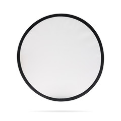 Blank patch or fabric label on isolated background with clipping path. White logo team or emblem...