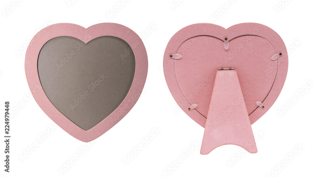 Poster photo frame on isolated background with clipping path. cute picture border for montage or your desig
