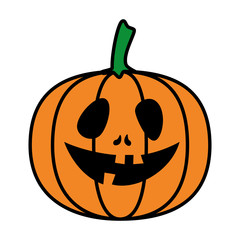 happy halloween pumpkin character