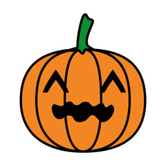 happy halloween pumpkin character