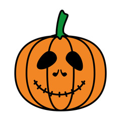 happy halloween pumpkin character