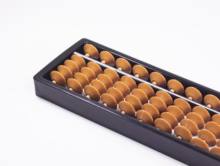 An old chinese abacus on white background