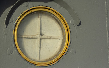 Background of the side of a naval ship