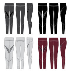 Vector template for Womens Leggings