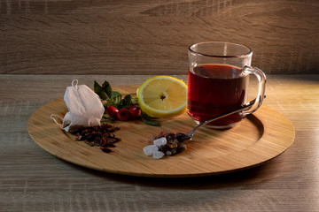 Winter time - fruit tea with decorations