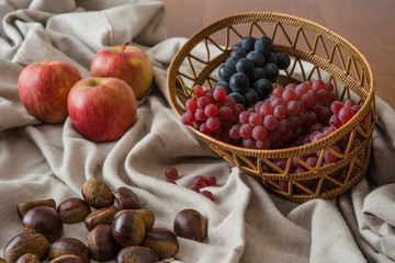 秋の味覚　秋の果物