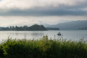 Worthersee sunrise landscape