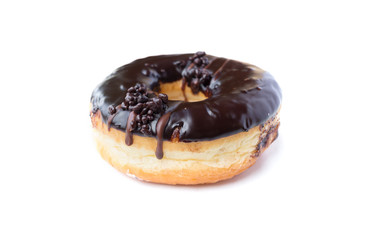 sweet chocolate donuts isolated on white background