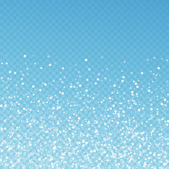 Random white dots Christmas background. Subtle fly