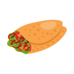 delicious mexican burrito icon