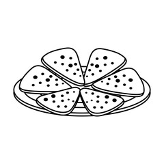 dish with delicious mexican nachos