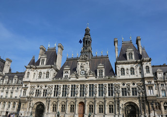 Fototapeta na wymiar Town hall of Paris in France