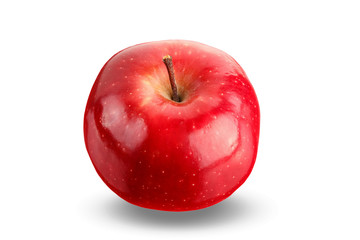 red apple on a white background