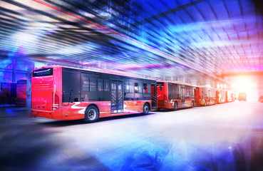 Pure electric buses in factories