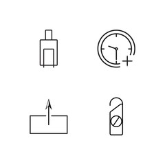 business simple outlined icons set