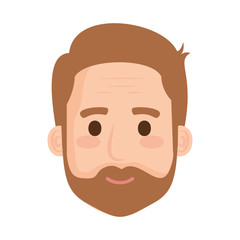 head old man with beard avatar character