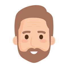 head old man with beard avatar character