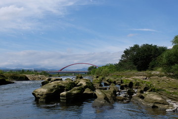 昭島市多摩川の地層