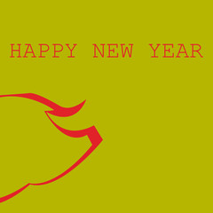 banner 2019 chinese new year. modern flat illustration. background