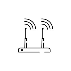 modern router icon, pictogram isolated on white background