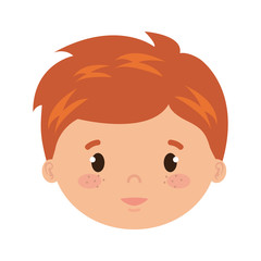 cute and little boy head character