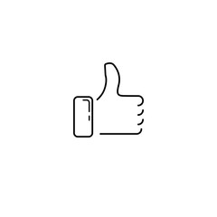 Thumb Up icon isolated on white background. Vector symbol.