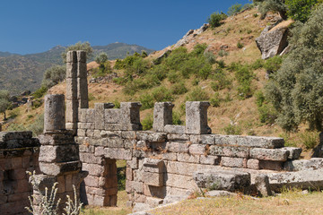Ruins of the ancient town Alinda, Turkey