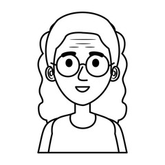 Obraz na płótnie Canvas old woman avatar character