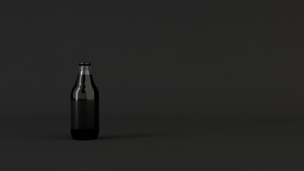 Mock up of beer bottle with blank label