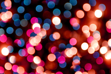 Christmas tree lights, defocused mosaic