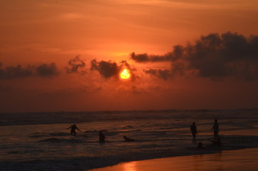 Fototapeta premium sunset on the beach