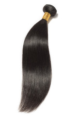 Straight black human hair weaves extensions bundles