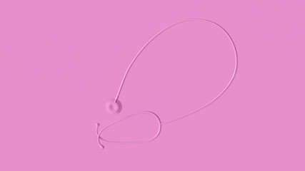 Pink Stethoscope 3d illustration 3d rendering	