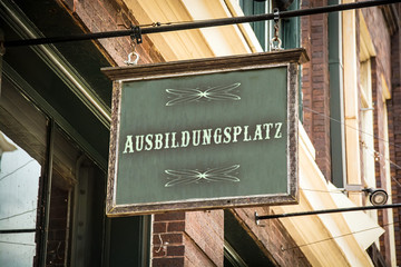 Schild 320 - Ausbildungsplatz