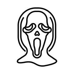 Ghost face Line illustration