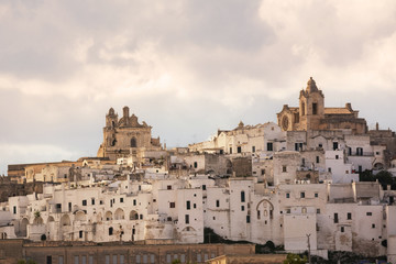 Skyline of Ostuni, the white city of Puglia