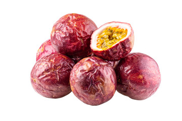 Passion fruit isolated on a white background With clipping path
