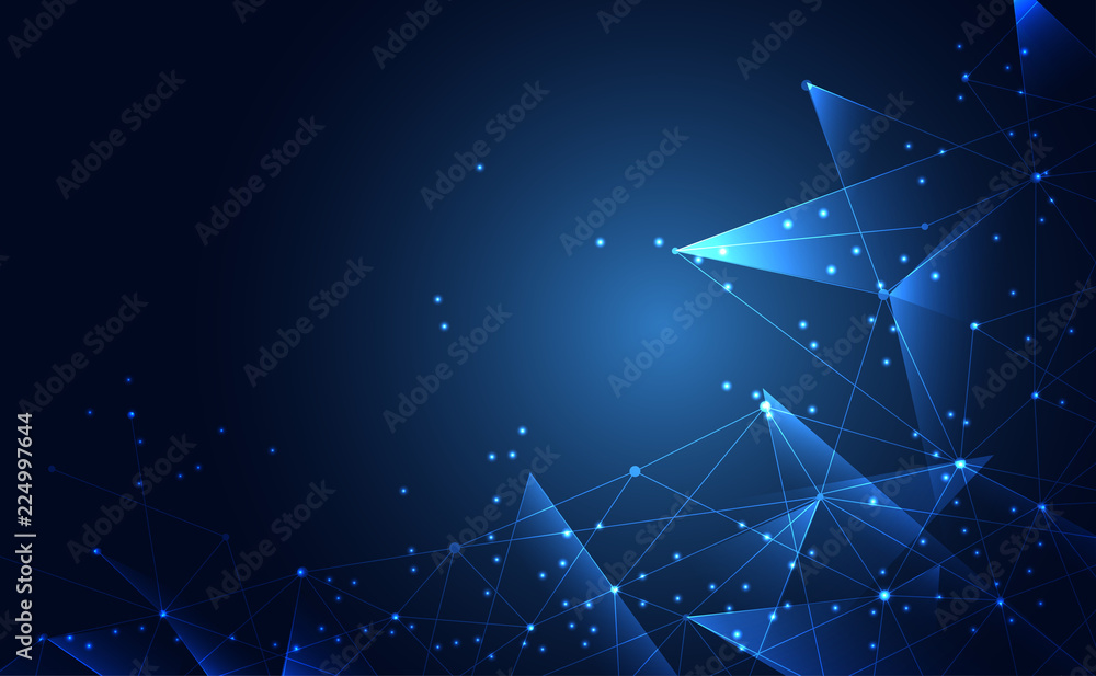 Poster modern abstract network science connection technology internet and graphic design. on hi tech future