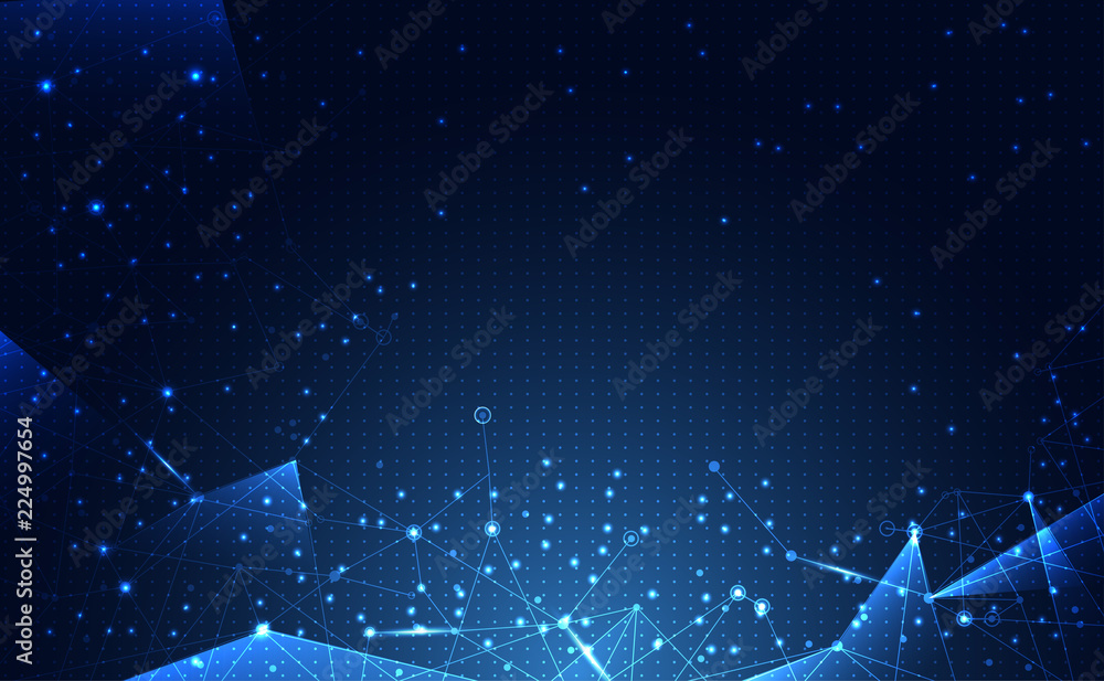 Poster modern abstract network science connection technology internet and graphic design. on hi tech future