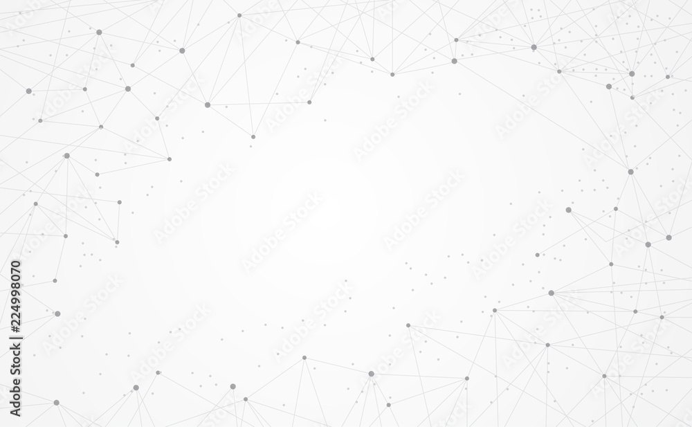 Poster modern abstract network science connection technology internet and graphic design. on hi tech future
