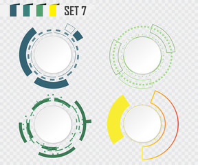 Abstract technology circle grey white and colorful communication design raw material for your design background, template, wallpaper, info graphic, motion, information or web and presentation.Vector