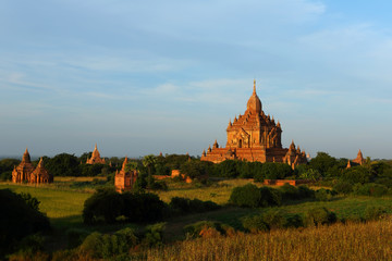 Old ancient bagan temple in Myanmar. The landmark tourism culture in Asian.