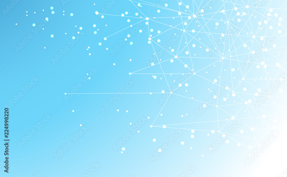 Poster modern abstract network science connection technology internet and graphic design. on hi tech future