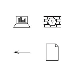 business simple outlined icons set