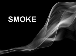 Vector Smoke, FOg, Steam for black background.