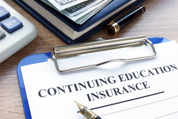 Continuing Education Insurance policy and the pen.
