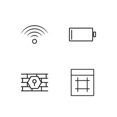 business simple outlined icons set